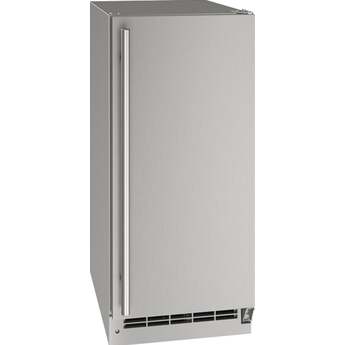 U-Line UONP115SS01B Outdoor Series 15 Inch Freestanding and Built-In Ice Maker